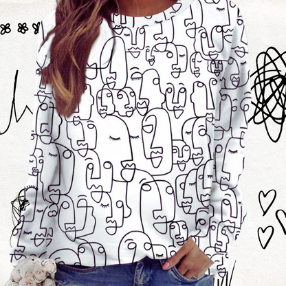 Unisex Geometric Abstract Face Art Sweatshirt Collection (Sizes S to XXXL) - Ltd Time Only! - ALOE WINGS STORE