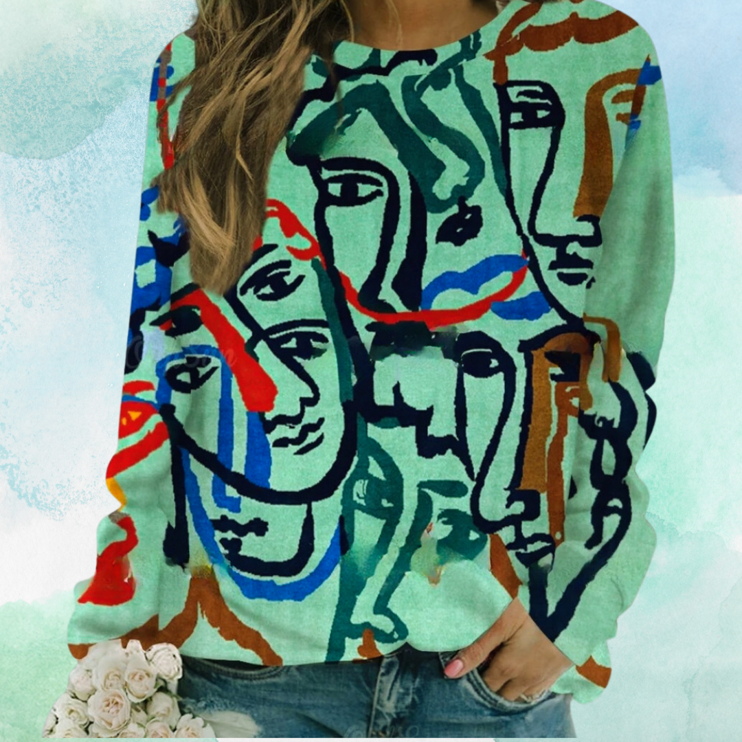 Unisex Geometric Abstract Face Art Sweatshirt Collection (Sizes S to XXXL) - Ltd Time Only! - ALOE WINGS STORE