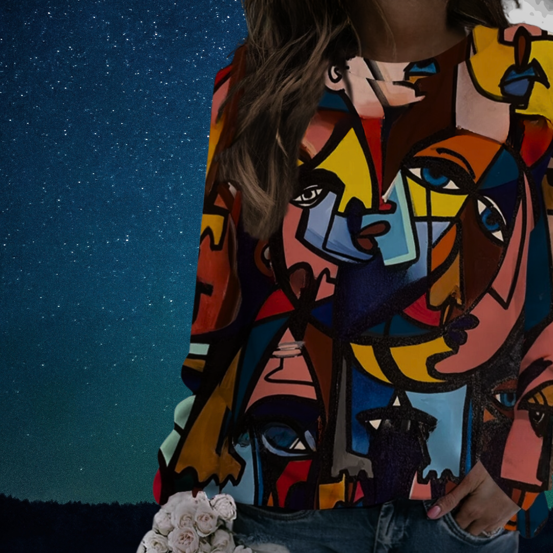 Unisex Geometric Abstract Face Art Sweatshirt Collection (Sizes S to XXXL) - Ltd Time Only! - ALOE WINGS STORE
