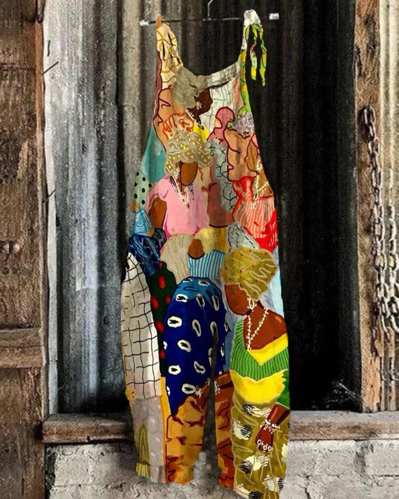 Boho-Chic 3D Printed Loose Jumpsuit & Dungarees Collection - ALOE WINGS STORE