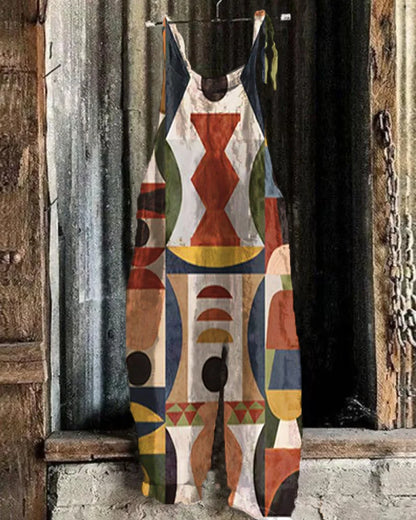Boho-Chic 3D Printed Loose Jumpsuit & Dungarees Collection - ALOE WINGS STORE