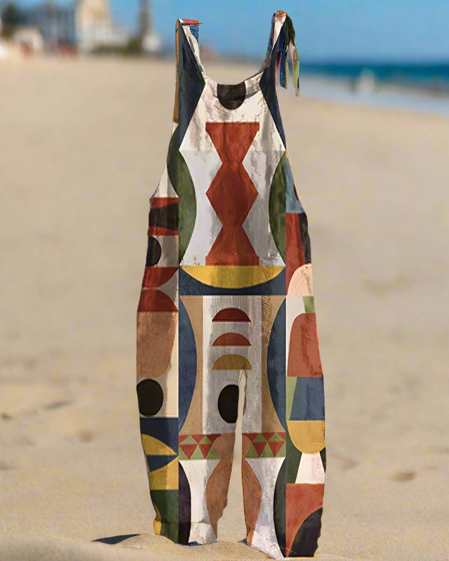 Boho-Chic 3D Printed Loose Jumpsuit & Dungarees Collection - ALOE WINGS STORE