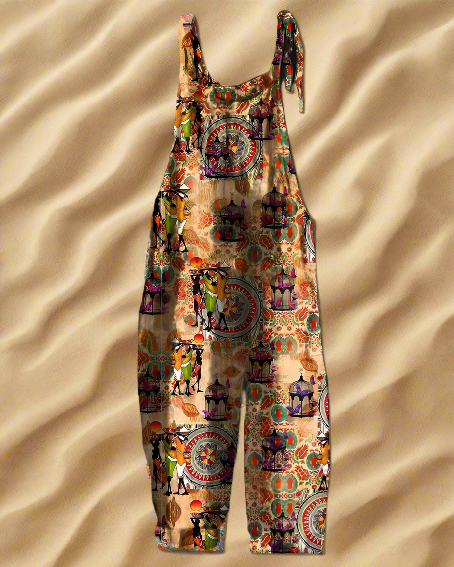 Boho-Chic 3D Printed Loose Jumpsuit & Dungarees Collection - ALOE WINGS STORE