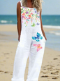 2.Retro Rebel Floral Jumpsuit – Strappy Street Style Romper Collection - ALOE WINGS STORE