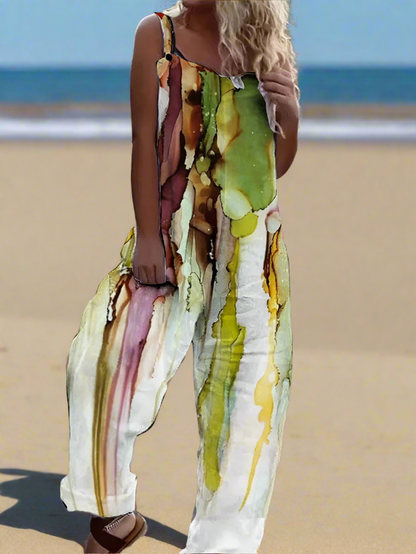 1.Retro Rebel Floral Jumpsuit – Strappy Street Style Romper Collection - ALOE WINGS STORE