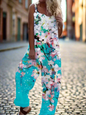 1.Retro Rebel Floral Jumpsuit – Strappy Street Style Romper Collection - ALOE WINGS STORE