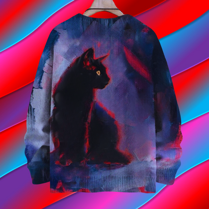 Unisex Vintage Cat Art Print Sweaters (XS-7XL) - ALOE WINGS STORE