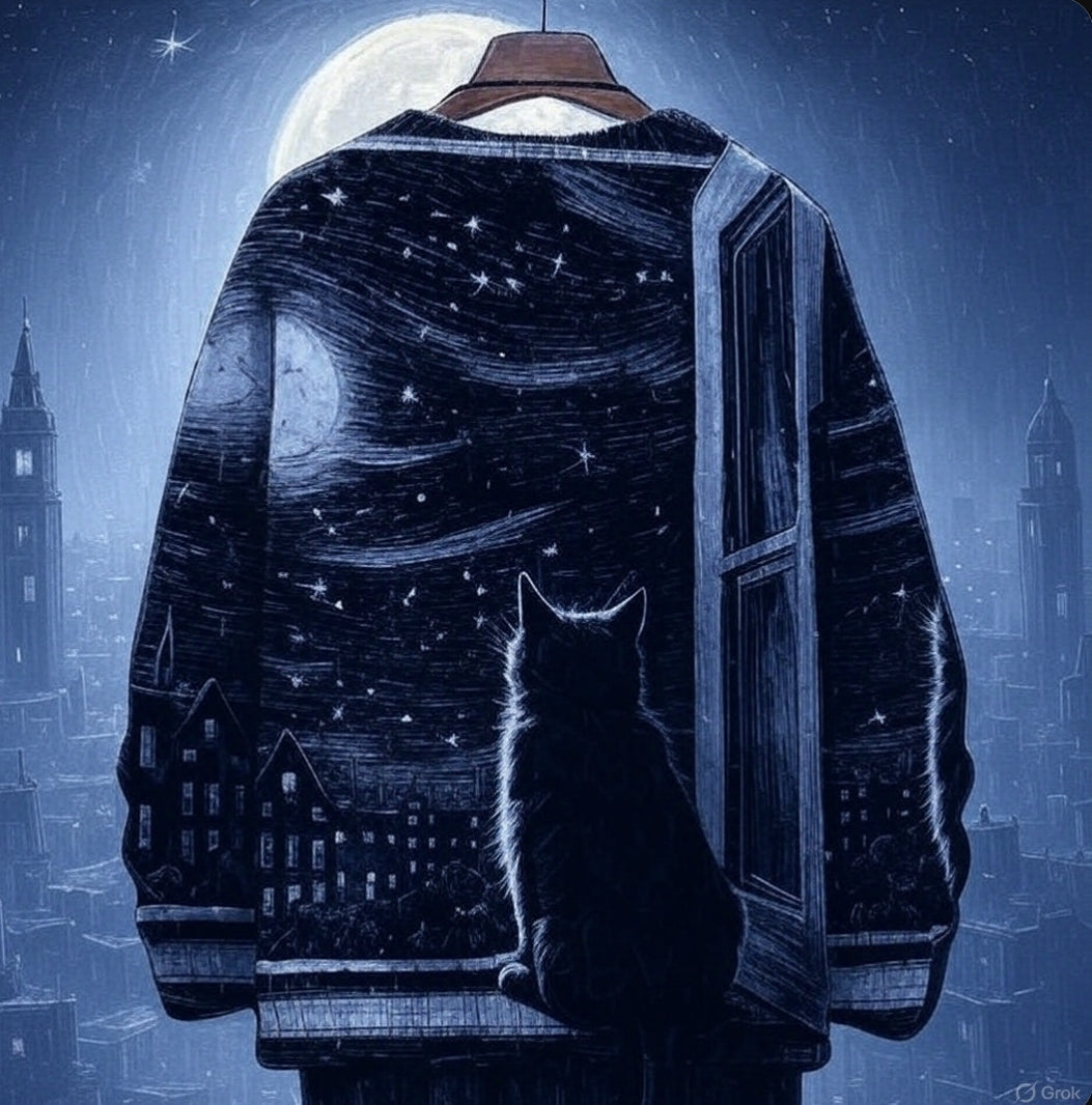 Unisex Vintage Cat Art Print Sweaters (XS-7XL) - ALOE WINGS STORE