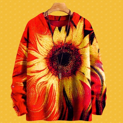 Adorable Funny Cat & Floral Casual Unisex Sweater Collection - ALOE WINGS STORE