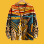 Adorable Funny Cat & Floral Casual Unisex Sweater Collection - ALOE WINGS STORE