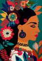 Botanical Ethnic Woman Wall Art  [SELECTION] - ALOE WINGS STORE