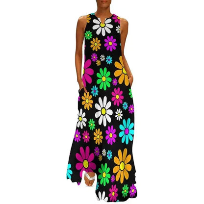 Floral Print Summer Maxi Sleeveless Dresses (Plus Sizes up to 3XL) - ALOE WINGS STORE
