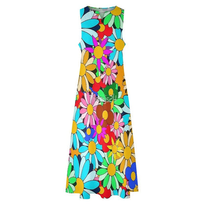 Floral Print Summer Maxi Sleeveless Dresses (Plus Sizes up to 3XL) - ALOE WINGS STORE