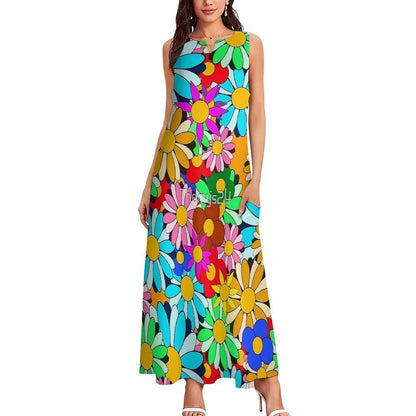 Floral Print Summer Maxi Sleeveless Dresses (Plus Sizes up to 3XL) - ALOE WINGS STORE