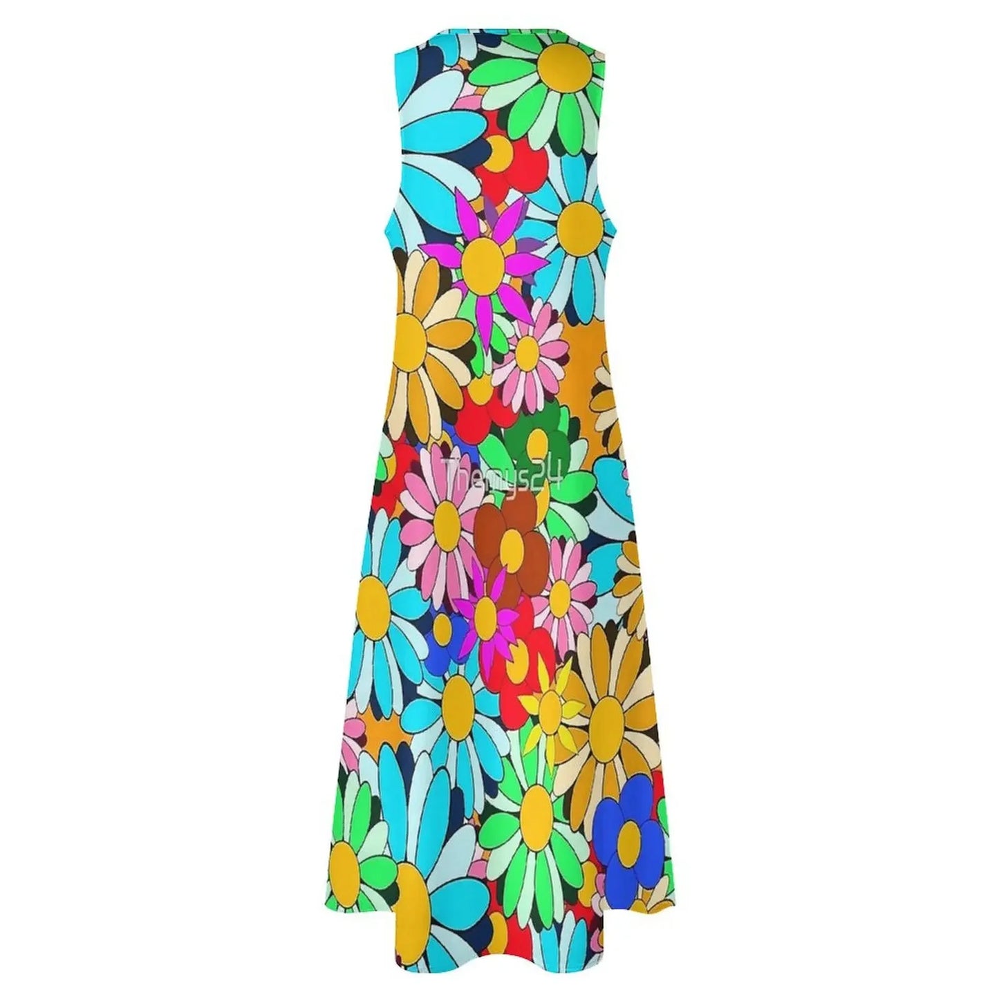 Floral Print Summer Maxi Sleeveless Dresses (Plus Sizes up to 3XL) - ALOE WINGS STORE