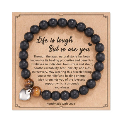Beaded Gemstone Bracelet With Gift Card SELECTION - ALOE WINGS STORE