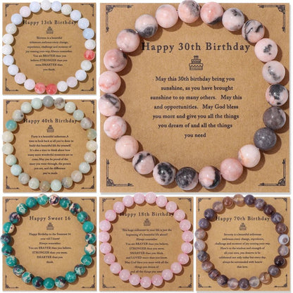 Natural Stone Beaded Bracelet For Birthday SELECTION - ALOE WINGS STORE