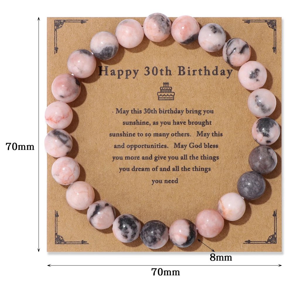 Natural Stone Beaded Bracelet For Birthday SELECTION - ALOE WINGS STORE
