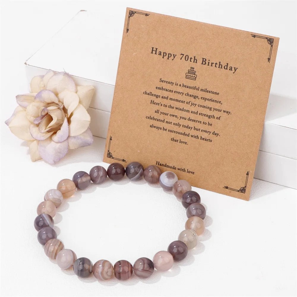Natural Stone Beaded Bracelet For Birthday SELECTION - ALOE WINGS STORE