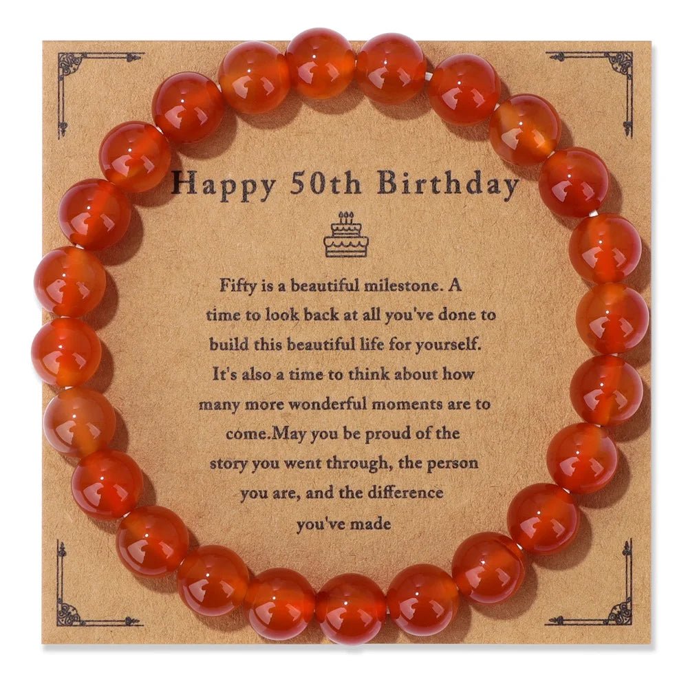 Natural Stone Beaded Bracelet For Birthday SELECTION - ALOE WINGS STORE