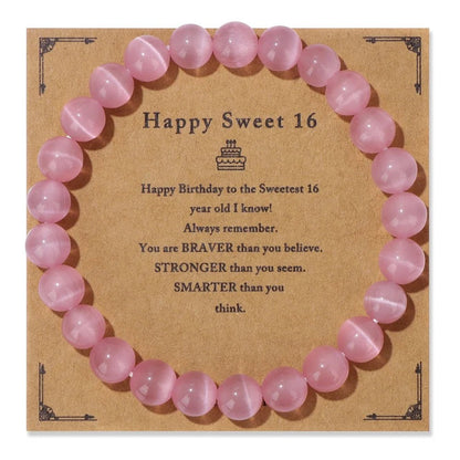 Natural Stone Beaded Bracelet For Birthday SELECTION - ALOE WINGS STORE