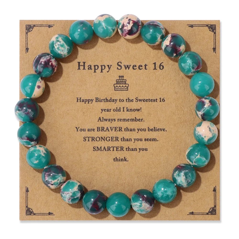 Natural Stone Beaded Bracelet For Birthday SELECTION - ALOE WINGS STORE
