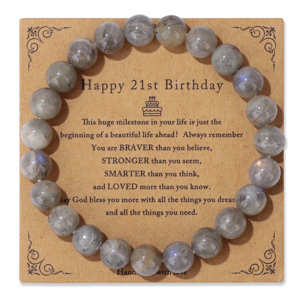 Natural Stone Beaded Bracelet For Birthday SELECTION - ALOE WINGS STORE