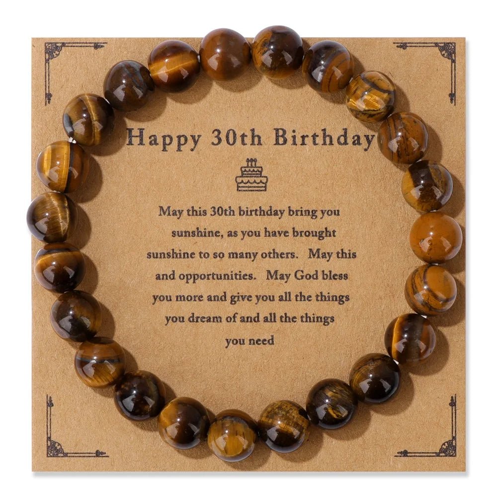 Natural Stone Beaded Bracelet For Birthday SELECTION - ALOE WINGS STORE