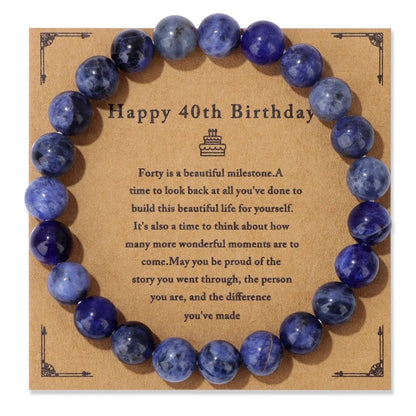 Natural Stone Beaded Bracelet For Birthday SELECTION - ALOE WINGS STORE