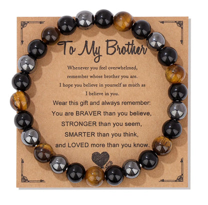Natural Stone Bead Bracelet With Information Card SELECTION - ALOE WINGS STORE