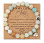 Natural Stone Bead Bracelet With Information Card SELECTION - ALOE WINGS STORE