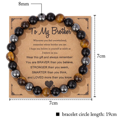 Natural Stone Bead Bracelet With Information Card SELECTION - ALOE WINGS STORE