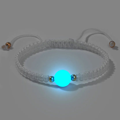 Luminous "Glow In The Dark' Stone Braided Bracelet - ALOE WINGS STORE