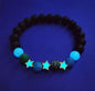 Luminous 'Glow In The Dark' Night Sky and Other Patterns Natural Volcanic Stone Bracelets SELECTION - ALOE WINGS STORE