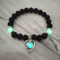 Luminous 'Glow In The Dark' Night Sky and Other Patterns Natural Volcanic Stone Bracelets SELECTION - ALOE WINGS STORE