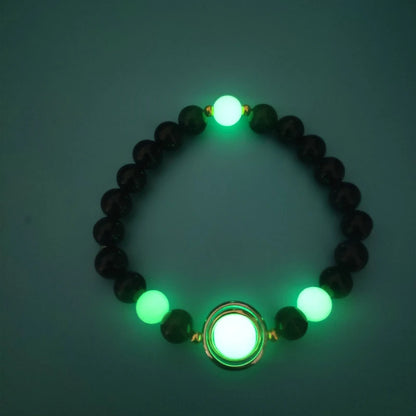 Luminous 'Glow In The Dark' Night Sky and Other Patterns Natural Volcanic Stone Bracelets SELECTION-ALOE WINGS STORE