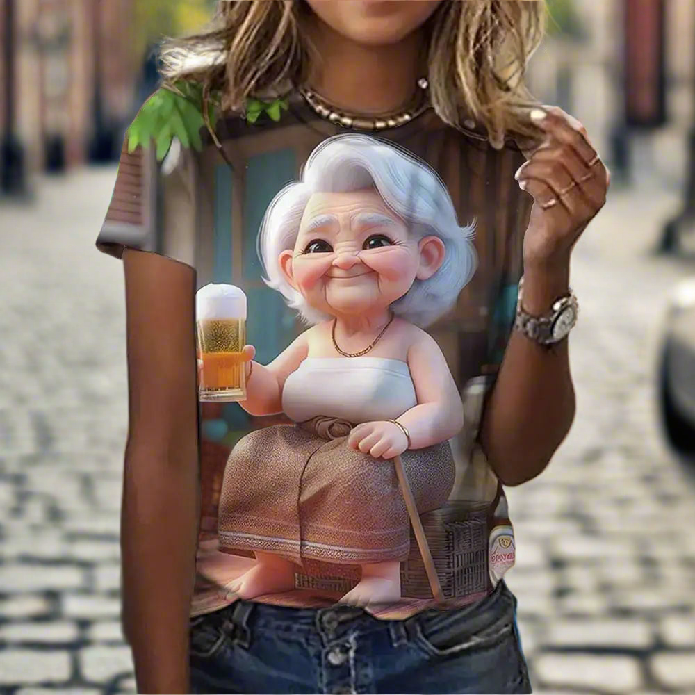 1.Granny Animation Designs T-Shirts (S - 3XL) - ALOE WINGS STORE