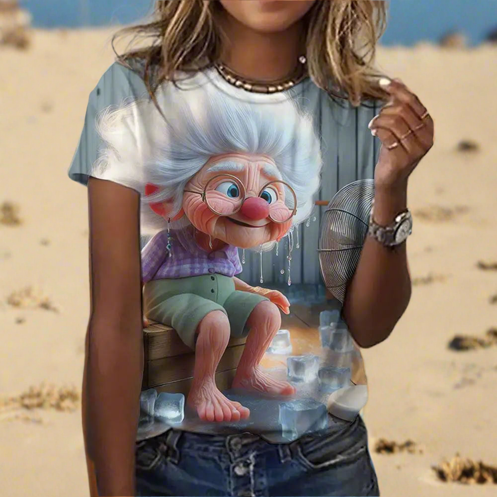 1.Granny Animation Designs T-Shirts (S - 3XL) - ALOE WINGS STORE