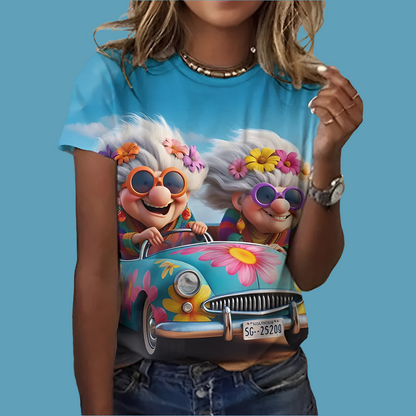 1.Granny Animation Designs T-Shirts (S - 3XL) - ALOE WINGS STORE