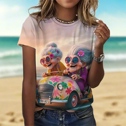 1.Granny Animation Designs T-Shirts (S - 3XL) - ALOE WINGS STORE