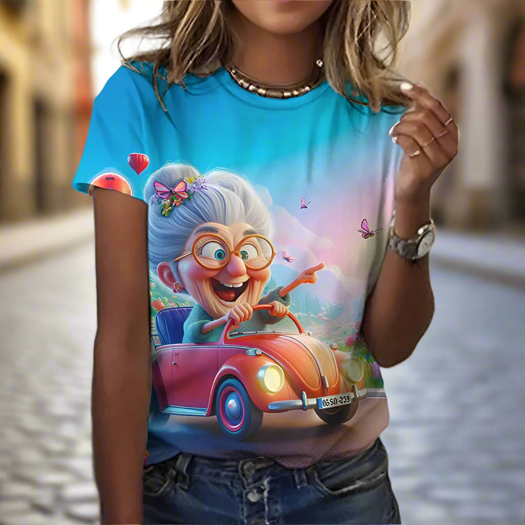 1.Granny Animation Designs T-Shirts (S - 3XL) - ALOE WINGS STORE