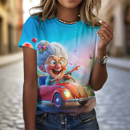 1.Granny Animation Designs T-Shirts (S - 3XL) - ALOE WINGS STORE