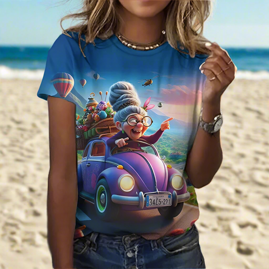 1.Granny Animation Designs T-Shirts (S - 3XL) - ALOE WINGS STORE