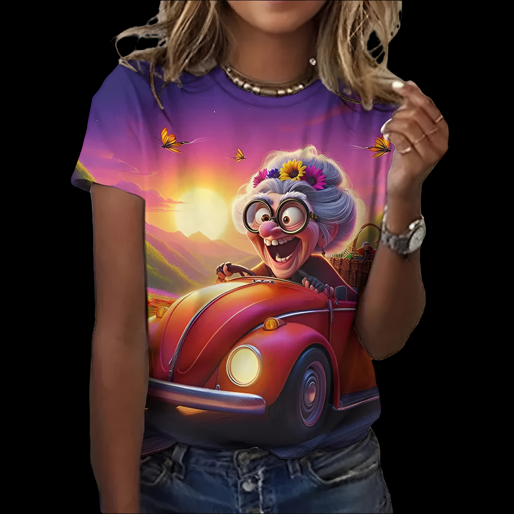 1.Granny Animation Designs T-Shirts (S - 3XL) - ALOE WINGS STORE