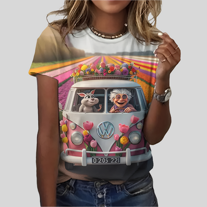 1.Granny Animation Designs T-Shirts (S - 3XL) - ALOE WINGS STORE