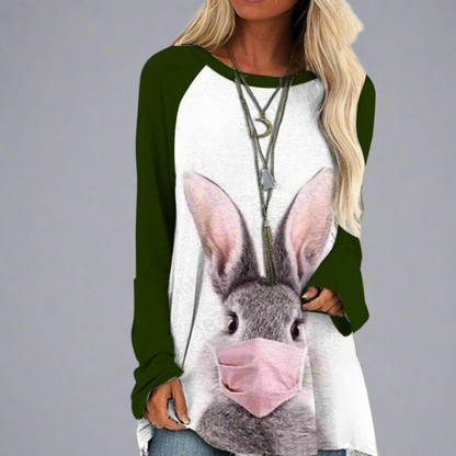 Cat & Rabbit 3D Designs Long Sleeve Tunic Top (S-3XL) - ALOE WINGS STORE