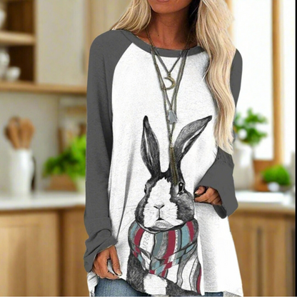 Cat & Rabbit 3D Designs Long Sleeve Tunic Top (S-3XL) - ALOE WINGS STORE