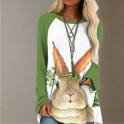 Cat & Rabbit 3D Designs Long Sleeve Tunic Top (S-3XL) - ALOE WINGS STORE