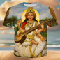 Divine Vibes: Indian Goddesses 3D Print T-Shirt (Unisex Harajuku Fashion) - ALOE WINGS STORE