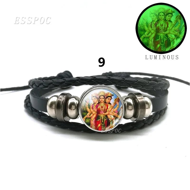 Hindu Gods And Goddesses 'Glow-In-The-Dark' Amulet Bracelets SELECTION - ALOE WINGS STORE